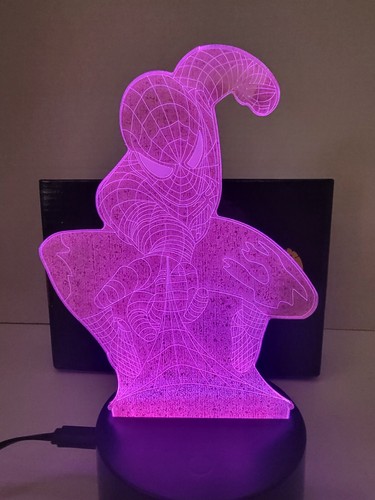 Creative 3D Marvel Spider-man RBG Nighlight LED Lamp - Picture 4 of 14
