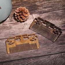 Classical Chinese Style Custom Double-sided Carving Green Sandalwood Dragon Comb
