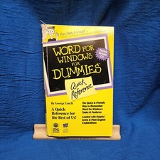Word for Windows for Dummies Quick Reference by George Lynch 1993 Paperback