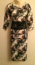 SIZE  12   VERY   Floral Print  Bodycon Party Dress