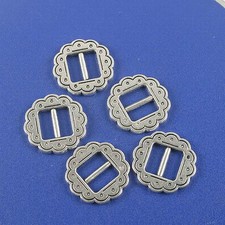 12pcs tibetan silver round 2sided crafted charms h0797