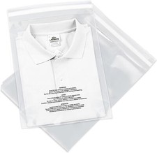 100 PCS 10"x15" Poly Bags with Suffocation Warning Apparel Clear Poly 1.5ml