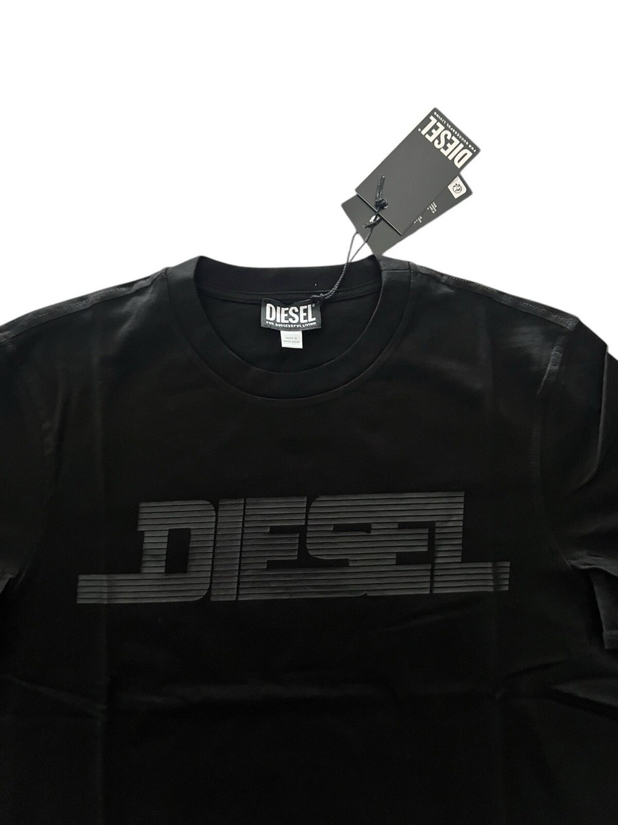 Diesel T-Just Maglietta T-Shirt NWT $80 Black Size L | eBay