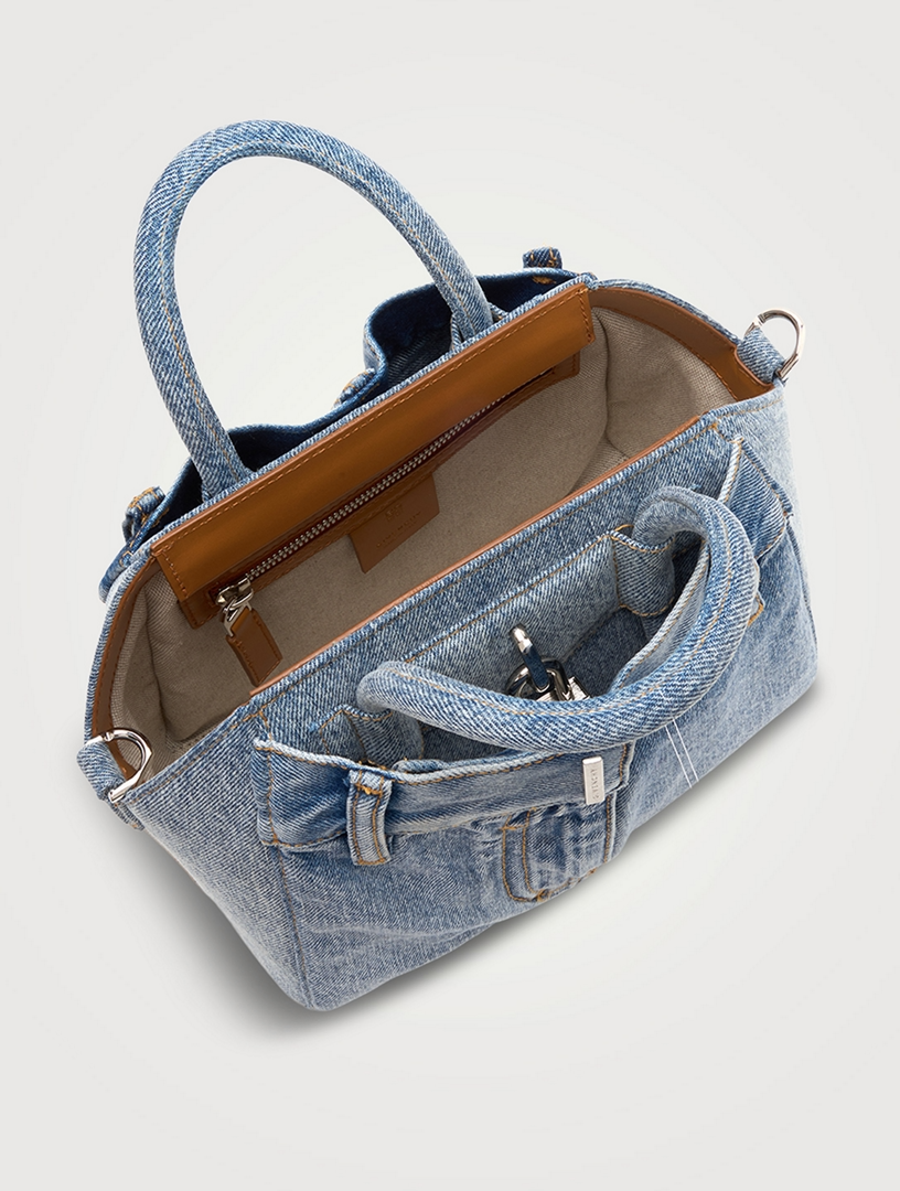 【関税&送料込】Givenchy Denim Mini Antigona Lock Handbag Givenchy Antigona Lock Mini Top Handle in Boyfriend Denim