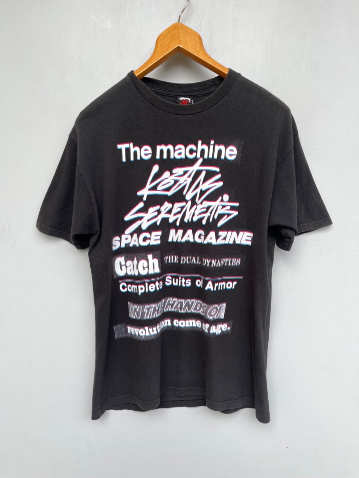 Stussy X Kostas Seremetis  Rare 3D Graphic Print Vintage Men's T-shirt Size M