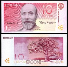 Estonia 10 Krooni 1994 (1997), UNC, P-77a, Prefix BV