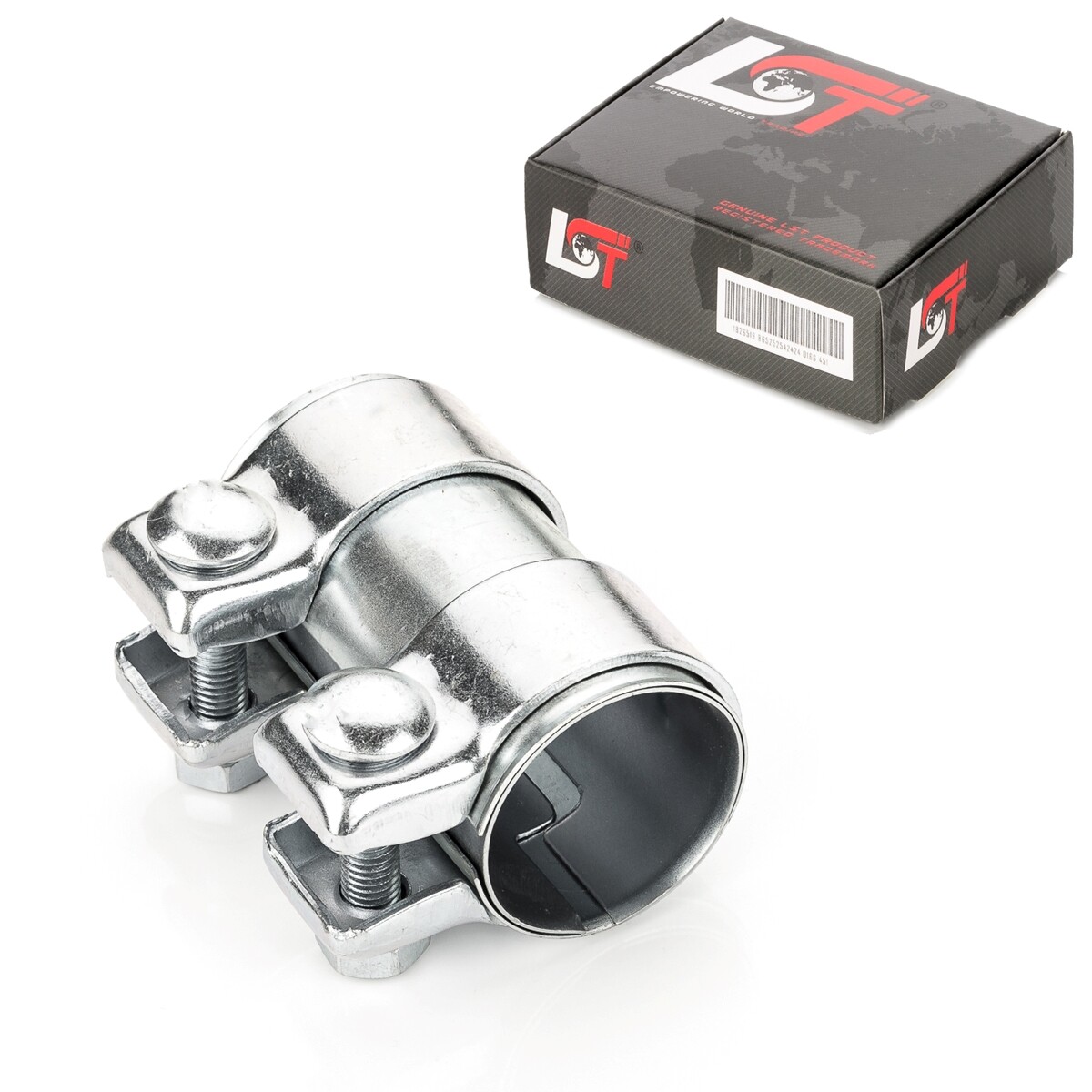 Double Clamp Connector Pipe Clamp Exhaust Ø 45 X 95 Mm For Vauxhall Astra J