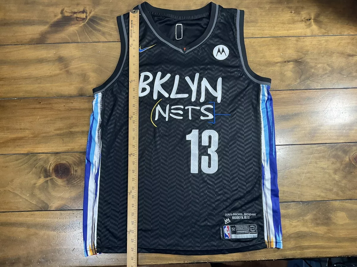 James Harden Brooklyn Nets 2020 21 Black City Jersey Honor Basquiat in 2023