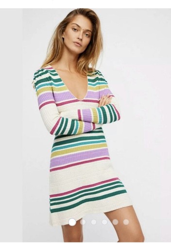 Green Striped V-Neck Size S NWT | eBay