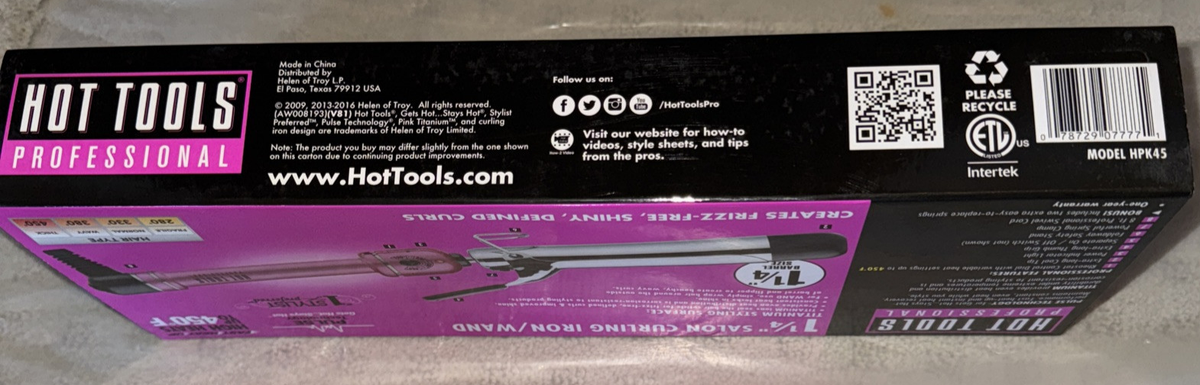 Hot Tools Professional 1 1/4” TITANIUM Pink Curling Iron  display picture 3