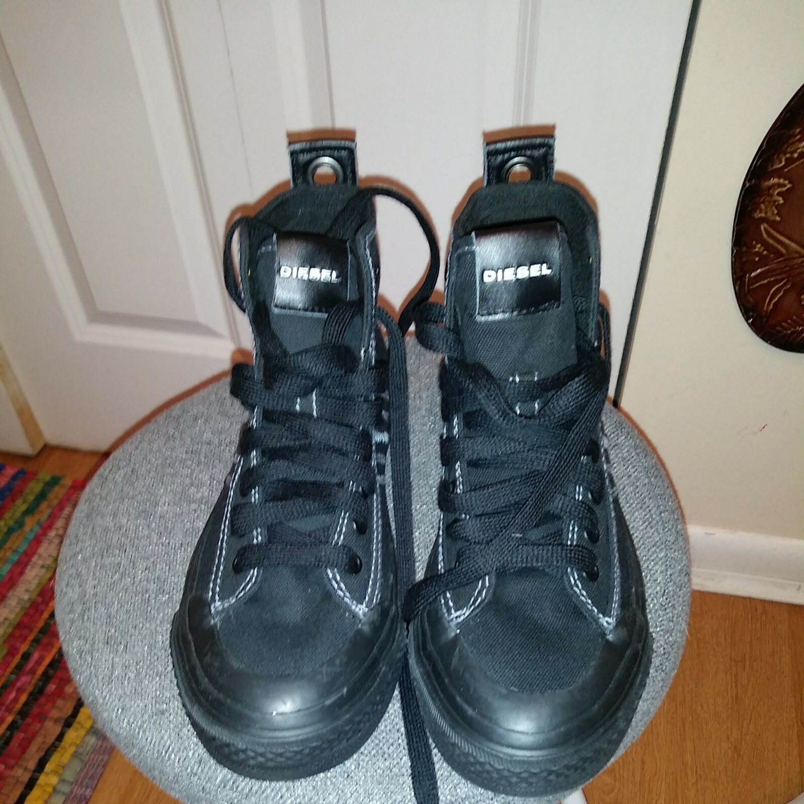 SAOLA Sneaker da uomo Diesel Unixes nere Astico taglia 6 suola da uomo donna 7 5