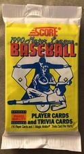 1990 Score Pack Jeff Treadway Braves (Top) Stan Belinda Pirates Rookie RC (Back)