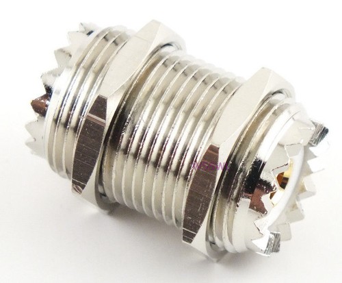 UHF Female to UHF Female Coax Adapter Connector 1" Bulkhead - USA Ham Radio - Picture 2 of 2