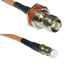 RG400 TNC FEMALE BULKHEAD to FME FEMALE RF Cable FAST-SHIP LOT