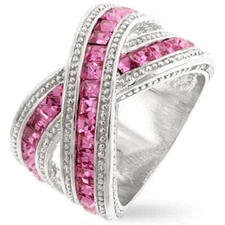 Twisting Pink Wide Cigar Band