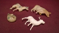 Lot 2 - VINTAGE CELLULOID ANIMAL FIGURES - COW, HORSE, STAG, DUCK