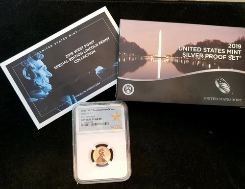2019 US Silver Proof Coin Set 19RH & 2019 W cent NGC PF 68 RD First Release