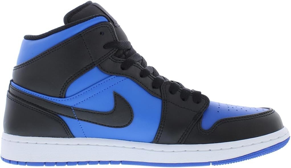 Size 10 - Air Jordan 1 Mid Black Royal Blue for sale online | eBay