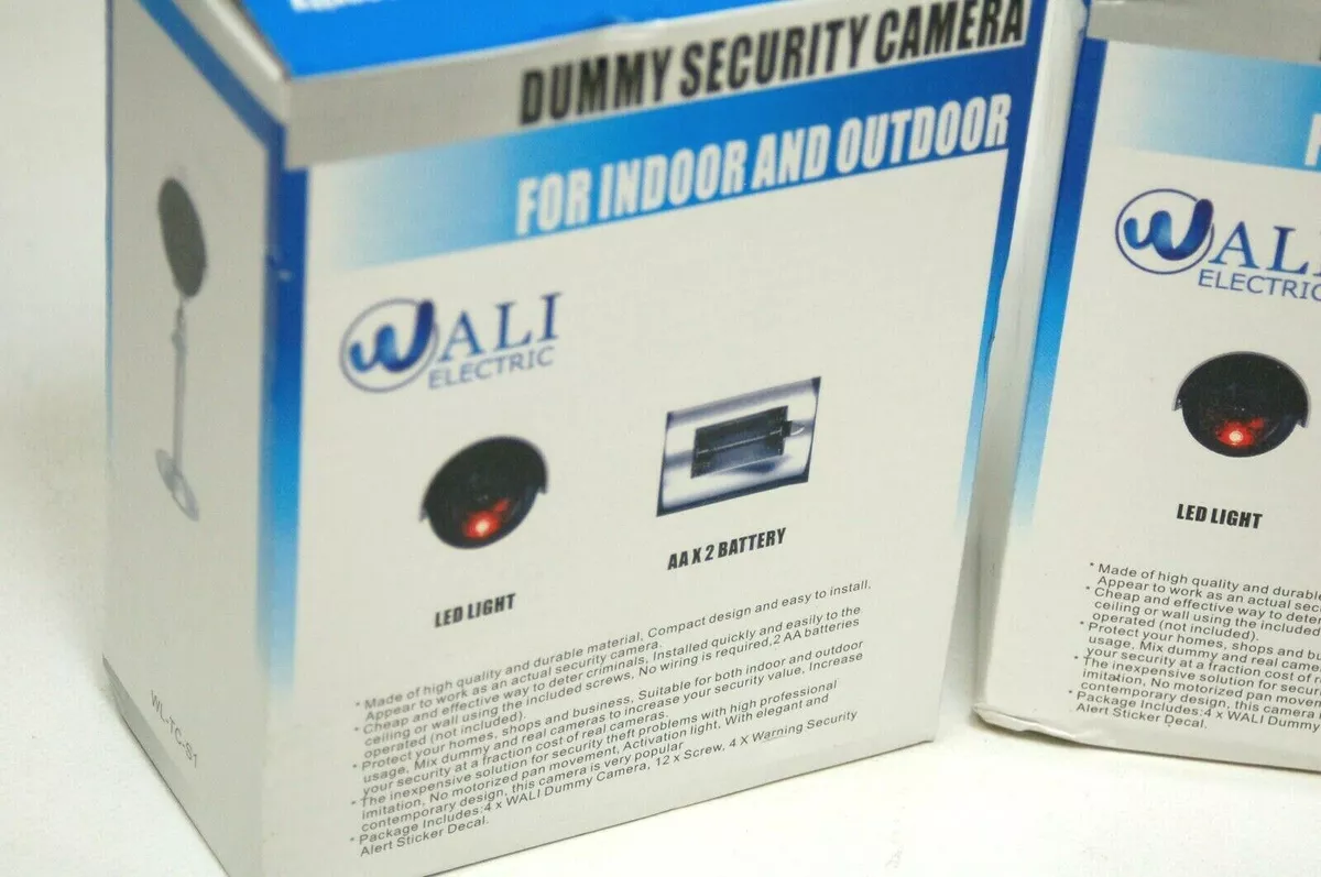 2 Pack Wali Ali Electric Fake Dummy Security Camera LED Outdoor
