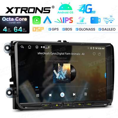 4G+64GB Autoradio Android 14 Carplay 9'' GPS Für VW Golf 5 6 Plus CADDY PASSAT CC