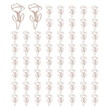 PATIKIL Cute Paper Clip, 60Pcs Flower Shape Paper Clip Metal Funny Bookmarks ...