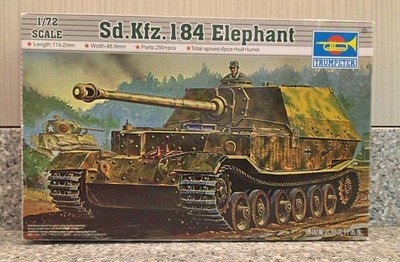 Trumpeter Sd Kfz 184 Elephant Tank 1/72 Model Kit O7204 2018 Complete