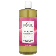 Heritage Store Castor Oil 32 fl oz 960 ml Cruelty-Free, EcoFriendly, Hexane-Free