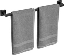Matte Black Towel Bar, 24 Inch Bathroom Towel Rack, Modern Bathroom Decor