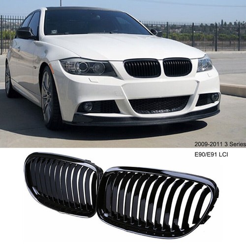Gloss Black Front Bumper Kidney Grille For BMW 3 Series E90 E91 Sedan 2009-2011 - 第 1/12 張圖片
