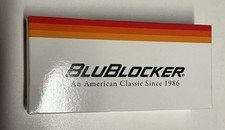 Vintage BluBlocker Amber Sunglasses Black Steel Frame Carry Storage Case