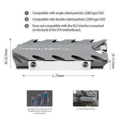 Dissipatore Di Calore Thermalright Per SSD M.2 2280 | Con Tubo Di Calore 8mm | Pad Termico Doppia Faccia - Foto 2