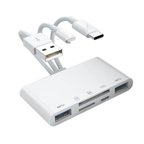 Portable 5 in 1 Memory Card Reader USB 3.0 OTG Adapter SD Card Reader for iPad