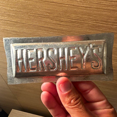 Hershey's Metal Chocolate Original Mold Logo Bar 1940-1970.