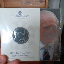 2021 Prince Philip Duke of Edinburgh UK £5 BU Coin Royal Mint Sealed Pack