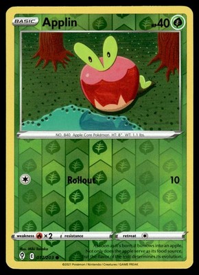 Applin 017 Reverse Holo | Pokemon Evolving Skies | englisch | Near Mint