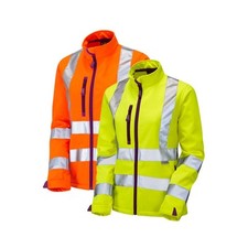 Leo Workwear Honeywell Leo Ecoviz Womens Softshell Jacket Hi Vis