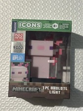 Paladone Minecraft Axolotl Light-Up Icon 003 New In Box
