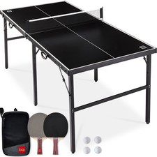 Best Choice Products Portable Ping Pong Table Tennis Game Set Paddles 6x3ft