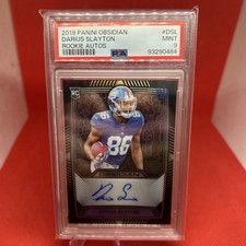 2019 Obsidian Darius Slayton Rookie Autos RC Auto /150 PSA 9 Mint Giants Card. rookie card picture