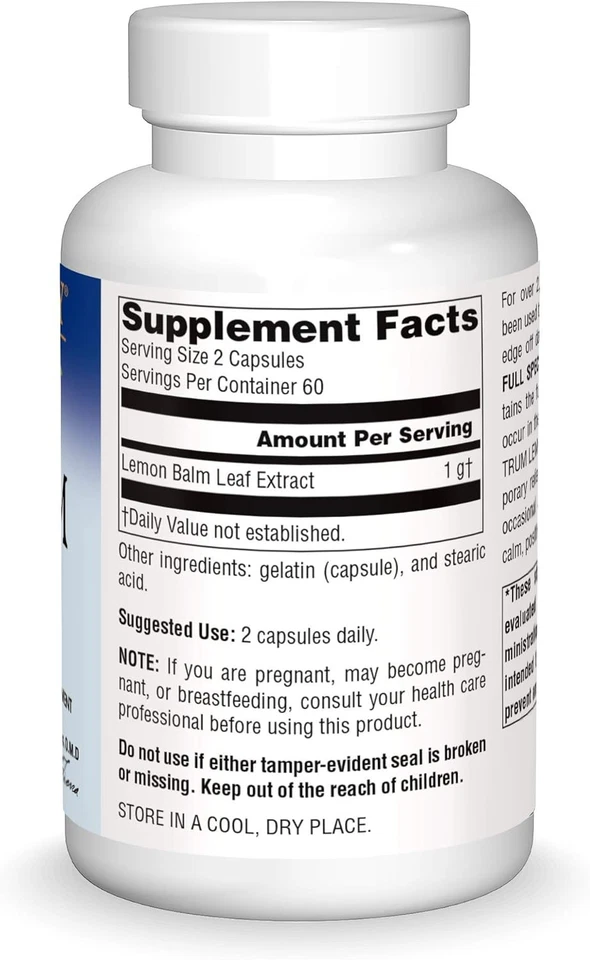 Planetary Herbals Bálsamo de Limón Espectro Completo 500mg, Calma y Descanso Natural, 120...  Foto 3 de 4