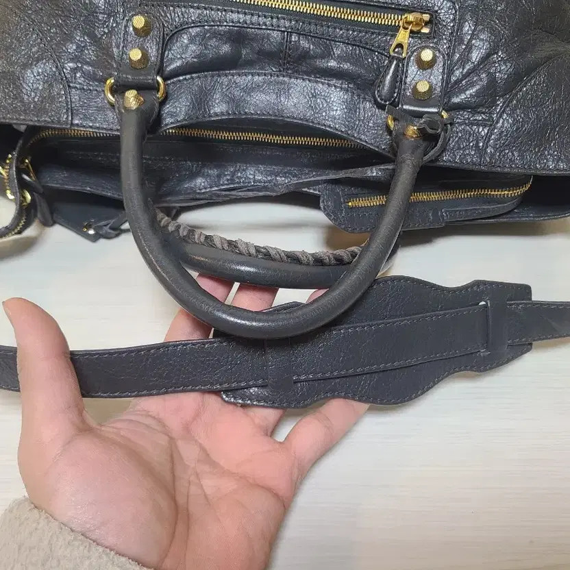 Balenciaga Motor Bag Leather Shoulder Bag with Accessories thumbnail 7