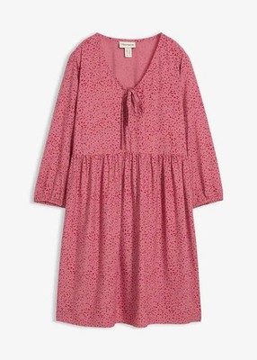 Tunika-Kleid aus fließender Vikose Gr. 38 Beerensorbet Abendrot Minikleid Neu*
