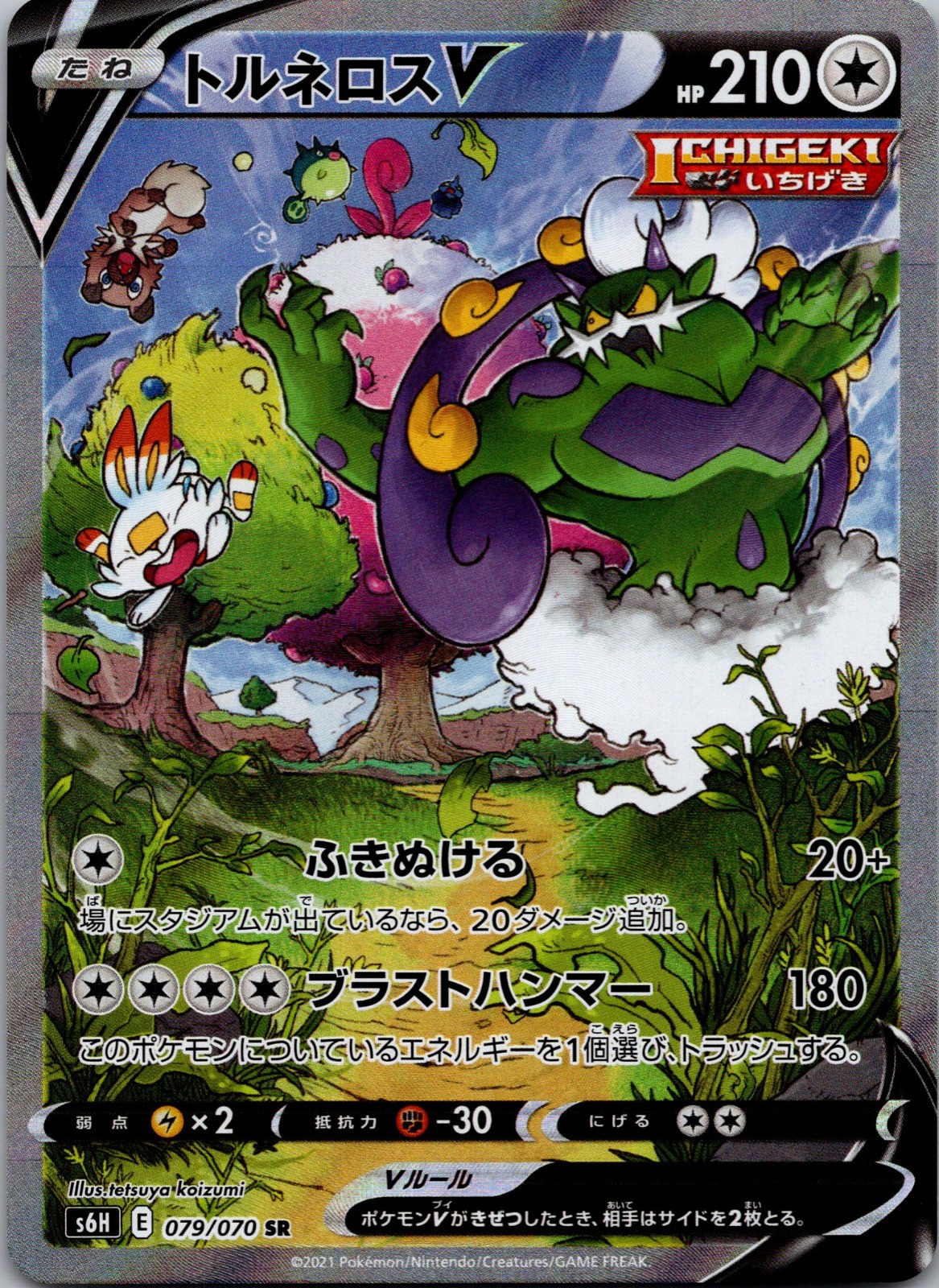 Tornadus V Holo Super Rare S6H: Silver Lance 079/070 NM