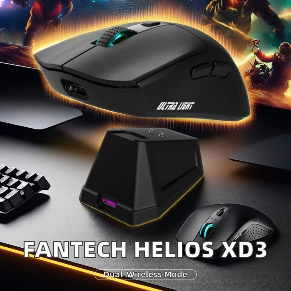 Jedel 6D Wireless Gaming Mouse – Dual Mode 2.4GHz & Bluetooth, RGB Backlit, 6 Bt - Image 2 of 4
