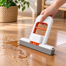 Mini Sponge Mop Self Squeezing 3 Heads Foldable Compact Cleaning Tool