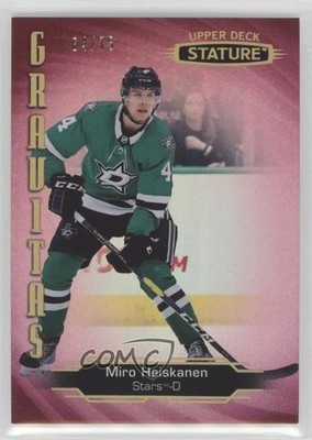 2020-21 Upper Deck Stature Gravitas Red 64/75 Miro Heiskanen #G-10 0c3