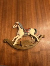 Vtg Burwood Rocking Horse Baby Nursery Wall Hanging Decor 80's Made in USA EUC