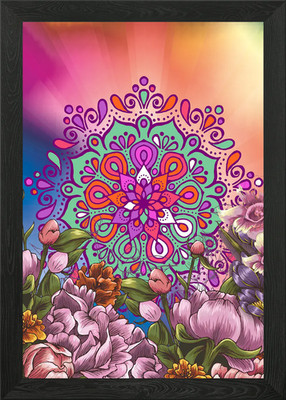 Mandala Arco Iris gerahmtes Wandbild Poster Leinwanddruck Bild