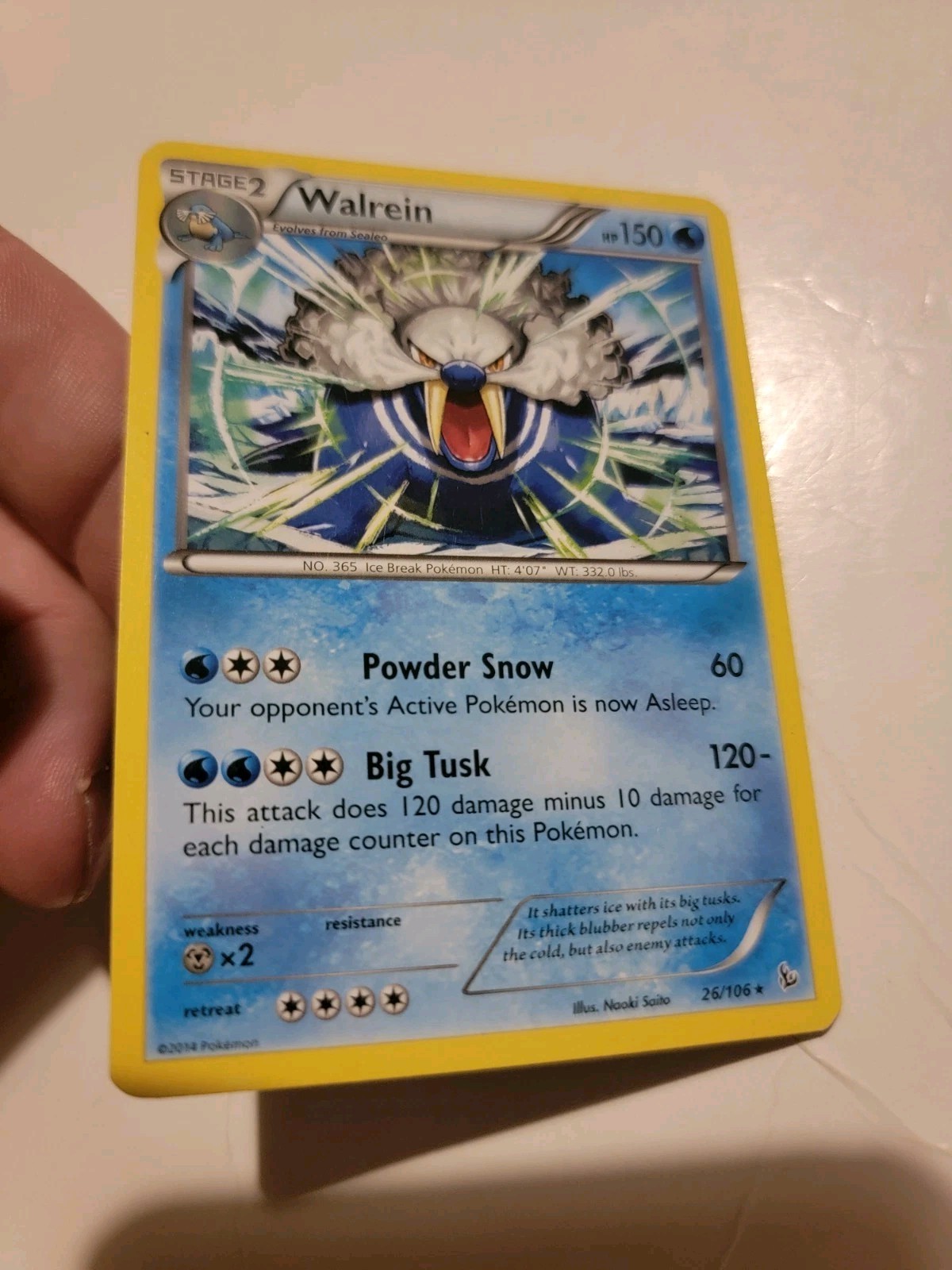 Pokemon Card 2014: Walrein 26/106