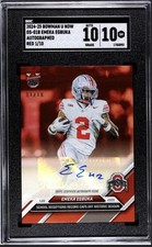 1/10* Emeka Egbuka AUTO RC/1206 PR! 2024-25 Bowman U NOW OS-01C HISTORIC! SGC 10